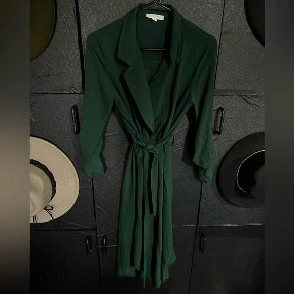 Green wrap belt dress - Picture 1 of 3